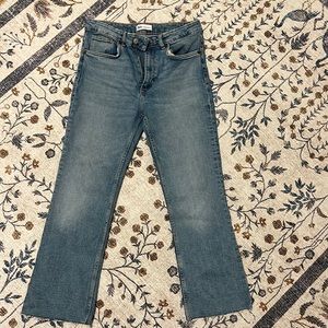 Zara Flared Crop Jeans size 6